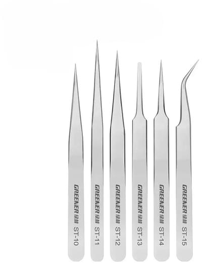 Pincet - Pincetset - 6 stuks - RVS - Antistatisch - Pincet hobby - Tweezers voor Elektronica, Sieraden, Computer, Laboratoriumwerk, Knutselen en Hobby’s - DIY - Tweezer set - Zilver