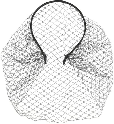 Dailygoods- Fascinator Dames - Zwarte Sluier - Haarrijf - Vintage Hoofddeksel - Bruiloft/Cocktail - Lichtgewicht en Duurzaam