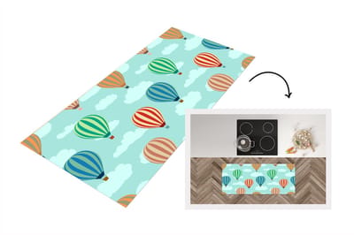 Keukenloper - Loper keuken - Patronen - Lucht - Luchtballon - 120x50 cm - Keukenloper vinyl
