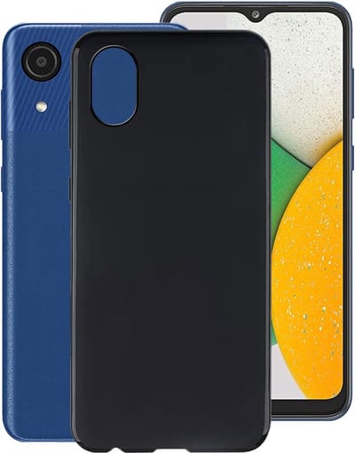 Silicone hoesje zwart Geschikt voor: Samsung Galaxy A03 Core