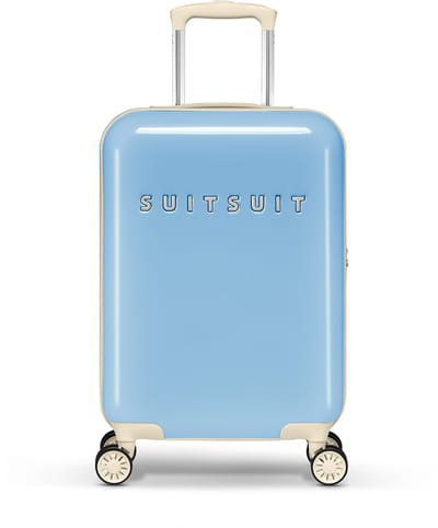 SUITSUIT Handbagage koffer 55x35x20 - Handbagage trolley - Lichtgewicht koffer - Reiskoffer - Veilig TSA cijferslot - Fabulous Fifties koffer Chambray Blue - Blauw
