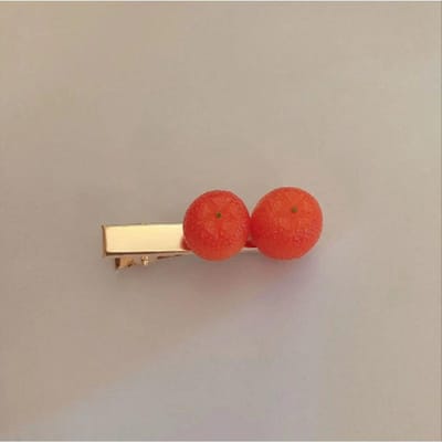 Internetberoemdheid Schattige Oranje Haarklem Mini Fruitrand Clip Cartoon Hoofddeksel Haaraccessoires