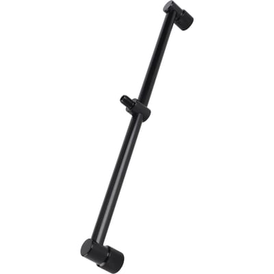 2-hoofdige Aluminiumlegering Buzz Bar voor Vishengels Dwarsbalk Beugel Visaccessoires 25cm / 9.84in black