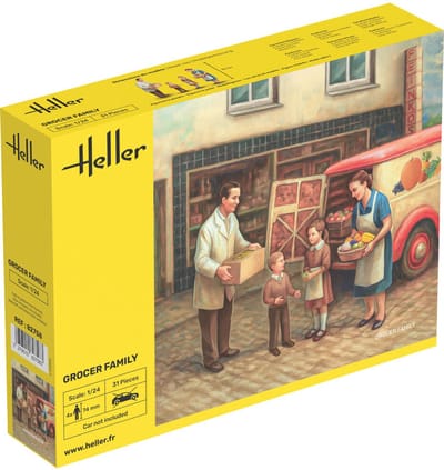 Heller Modelbouwpakket Diorama - 82758 Kruideniersfamilie - voor Diorama - 4 Figuren Plastic - 1:24 -