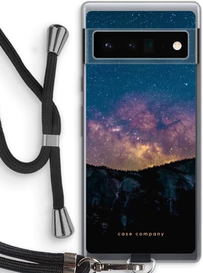 Case Company® - Hoesje met koord geschikt voor Google Pixel 6 Pro hoesje met Koord - Travel to space - Telefoonhoesje met Zwart Koord - Bescherming aan alle Kanten en Over de Schermrand