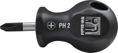 SW-Stahl 31609L schroevendraaier met kruisgleuf I PH2 x 25 mm I kruisschroevendraaier I schroevendraaiergereedschap I kruisschroevendraaier PH extra kort