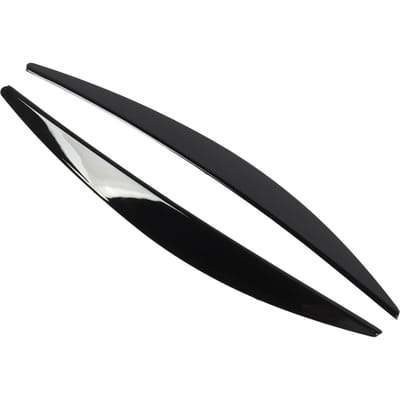 1 Paire Sourcil de Phare Gauche Droit Anti-Décoloration Garniture de Paupière de Phare Avant pour Octavia MK3 2015 à 2017 Noir Brillant black