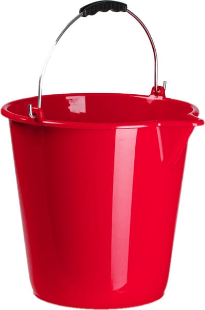 Plasticforte Emmer - met schenktuit - 12L - fuchsia roze - schoonmaakemmer