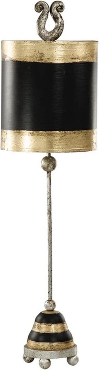 Flambeau LED Tafellamp Phoenician | 1X E27 Max 60W | Black, Gold & Silver Leaf