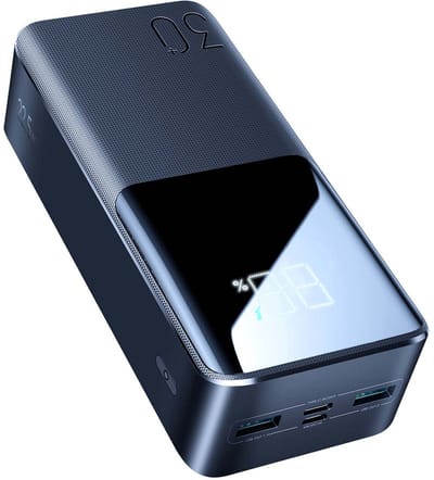 Powerbank 30.000 mAh 22,5W – 2x USB-A + USB-C (in/uit) – PD3.0 & QC3.0 snelladen – LED percentage display – Joyroom Star Series – Zwart