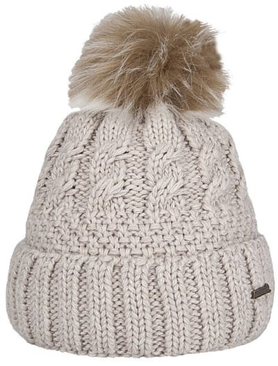 Hatland - Beanie voor dames - Sade No Wind - Beige - maat Onesize