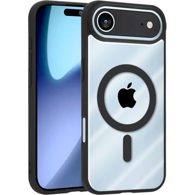 ShieldCase hoesje met gekleurde rand geschikt voor iPhone Air Magneet hoesje (zwart) – stevige back cover case met premium bescherming, stijlvol design en perfecte pasvorm