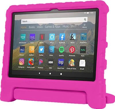 Rixus RXTC06 Tablet Kids Case For Apple iPad 10.2 inch (2021, 2019), iPad Air 3 10.5 inch (2019), iPad Pro 10.5 inch (2018) Pink