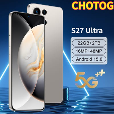 Chotog Smartphone 5G S27 Ultra Mobiele Telefoons Smartphone Android 15 Mobiel 7,3 inch 22GB+2TB 48MP 7800mAh Dual Sim Ontgrendeld
