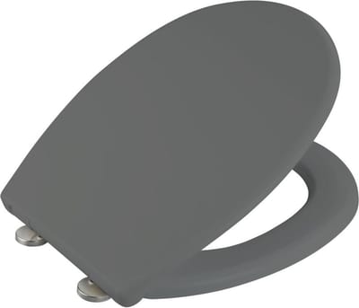 WENKO Vorno Neo Toiletbril Grijs - Duroplast - Easy-Close - Fix-Clip