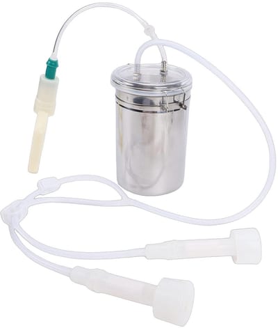 Allecto - Zerodis Handmatige Melkmachine voor Geiten - 2000ml RVS Melkbucket