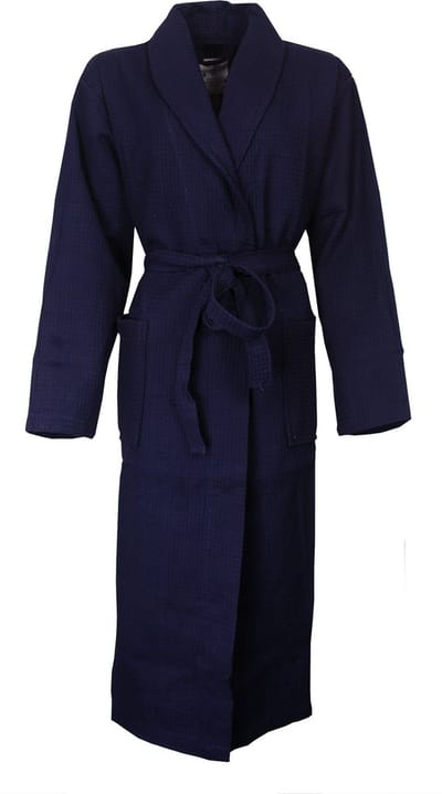 Tenderness Dames Badjas - Wafel - 100% Katoen - Blauw - Maat M