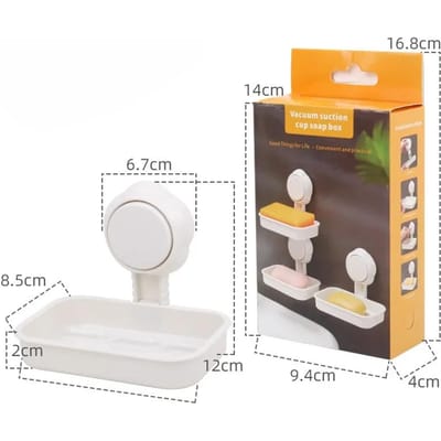 Porte-savon de salle de bain sans perçage à ventouse mural pour salle de bain lavage simple et double couche égouttoir pour usage domestique 1PC