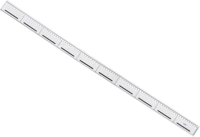 Meetlat Staal - Snijliniaal - Precisie Tekenen - Antislip Onderkant - 100 cm - Transparant