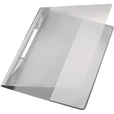 LEITZ Exquisit losbladige ordner, DIN A4 extra breed, PVC, grijs
