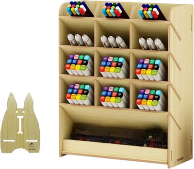 Bureau Organizer Hout - Licht bruin - Pennenbakje - Desk Organizer - Pennenhouder