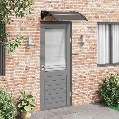 vidaXL - Deurluifel - Zwart - 80x75 - cm - Polycarbonaat