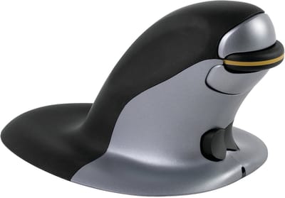 Fellowes Penguin - Ergonomische muis - Links- en rechtshandig - Draadloos - Zwart - Small