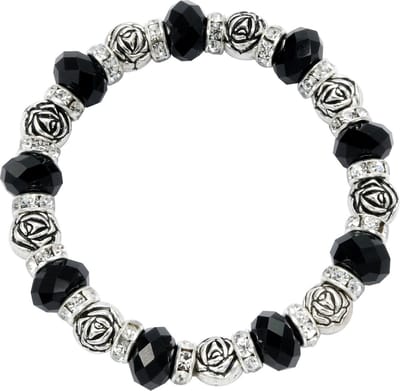 Behave - Armband dames - Elegant met zwarte kralen - Chique avondlook