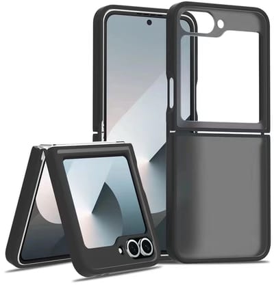 Hoesje Geschikt voor Samsung Z Flip 6 / Z Flip 7 FE - Zwart - Casemania Matte Armor Back Cover - Anti-Vingerafdruk Telefoonhoesje