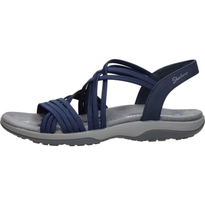 Skechers Reggae Slim - Sunnyside Sandalen Plat - Blauw - Maat 39