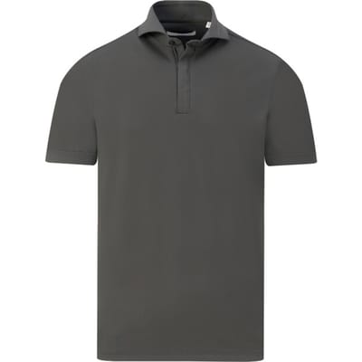 John Miller Polo Slim Plain Hyperstretch Short Sleeve Zip Collar Donker Groen / male
