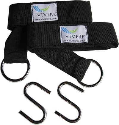 Hangmat Bevestigingsbanden - Boom Straps - Veilig Ophangen - Weerbestendig Nylon - 3 Meter Lengte - Zwart