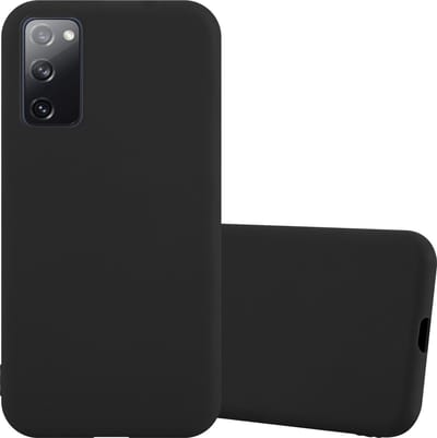 Cadorabo Hoesje geschikt voor Samsung Galaxy S20 FE in CANDY ZWART - Beschermhoes gemaakt van flexibel TPU silicone Case Cover