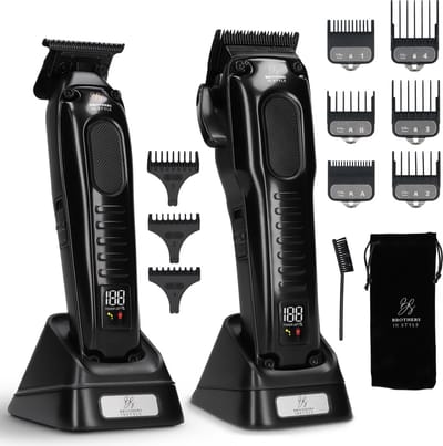 Tondeuse Mannen Pro – Tondeuse & Baardtrimmer – Tondeuse Hoofdhaar – Kappersset - Tondeuses Cheveux - Hair Clipper – Haartondeuse – Haartrimmer – Brothers in Style
