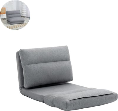 Slaapstoel - Uitklapbaar - Slaapbank - Logeerbed - Zetelbed - Slaapfauteuil - Vouwbed - 1 persoons - Zeer comfortabel - Grijs