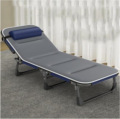 Opvouwbaar Campingbed - Kampeerbedje Ligstoel - Ontspannen Buiten - 5 standen verstelbaar - 193x68x30cm - Zwart