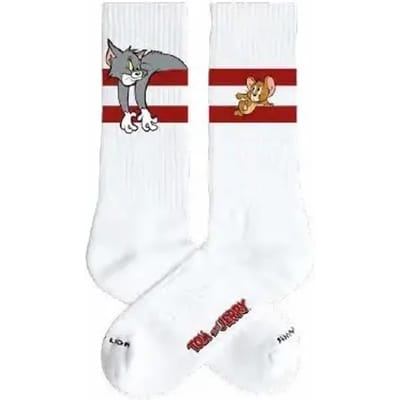 Jimmy Lion unisex sokken athletic tom and jerry original wit (Tom & Jerry)