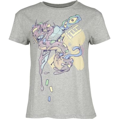 R.E.D. by EMP T-shirt - T-Shirt with Monster Donut - M tot L - voor Vrouwen - grijs