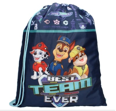 PAW Patrol Best Team Ever Gymtas - 44 x 36 x 1 cm - Blauw - Chase, Marshall & Rubble
