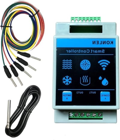 Water Temperatuur Sensor - Niveaumeter Monitor - App Gestuurde Controle - Vijf Waterniveaus - 220 Volt - Wit