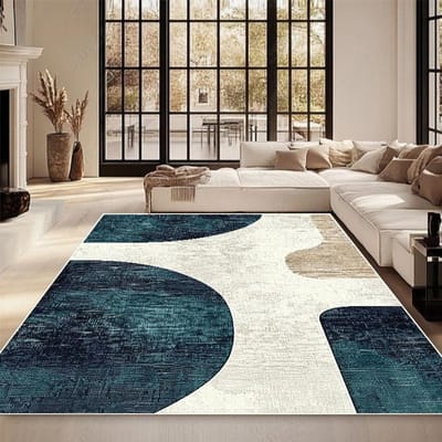 Moderne Decoratie Woonkamer Tapijt Mode Geometrisch Design Grote Kleden Slaapkamer Antislip Kleed Hal Sofa Zijde Pluche Vloermatten 100*200cm