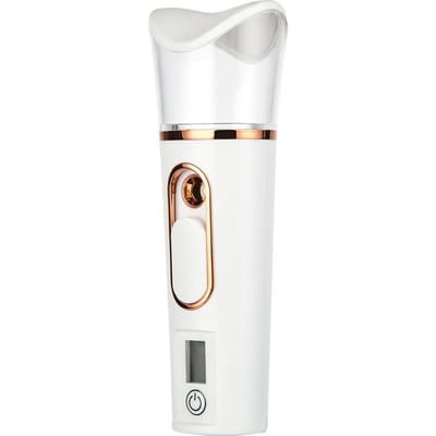 Mini Nébuliseur Facial Nano Portable Brume Hydratante pour la Peau Atomiseur Vapeur pour le Visage Hydratant pour Spa Soins Beauté blanc