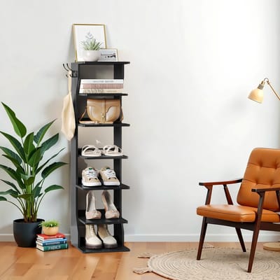 MAZAZU - Schoenenrek - 6 laags - Zwart - 26.4x30x110.4