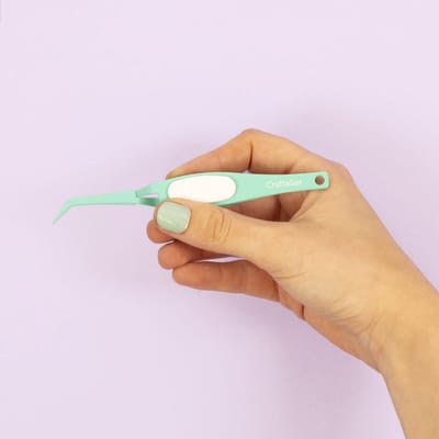 Precisiepincet met schuine punt - 12 cm - Ergonomische handgreep - Anti-aanbaklaag - Ideaal voor scrapbooking en papercraft