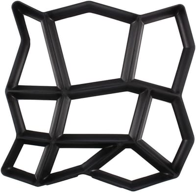 Tuinpad Mal - Bestratingsvorm Steen - Eigen Pad Maken - Herbruikbaar Plastic - 43x43x4cm - Zwart