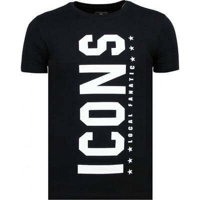 ICONS Vertical - Bedrukte T shirt Heren - 6362N - Navy