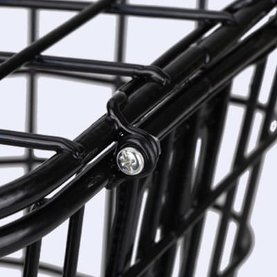 Fietsmand - Fietstas Voorrek - Woonwerkverkeer Boodschappen - Robuuste Metalen Constructie - 34 x 27 x 27 cm - Zwart