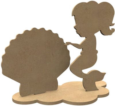 Gomille MDF Knutselset Figuren Zeemeermin Set 25x20 cm