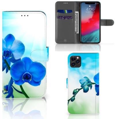 Apple iPhone 11 Pro Max Hoesje Orchidee Blauw - Cadeau voor je Moeder
