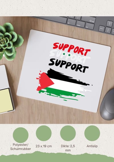Akyol - support palestina Muismat - Palestina - mensen die liefde willen geven aan palestina - degene die van palestina houden - supporten - oorlog - verjaardagscadeautje - gift - geschenk - kado - 23 bij 19 cm